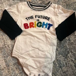 Garanimals White and Black Baby Onesie